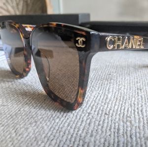 (NIB) Chanel Acetate Dark Tortoise Sunglasses
